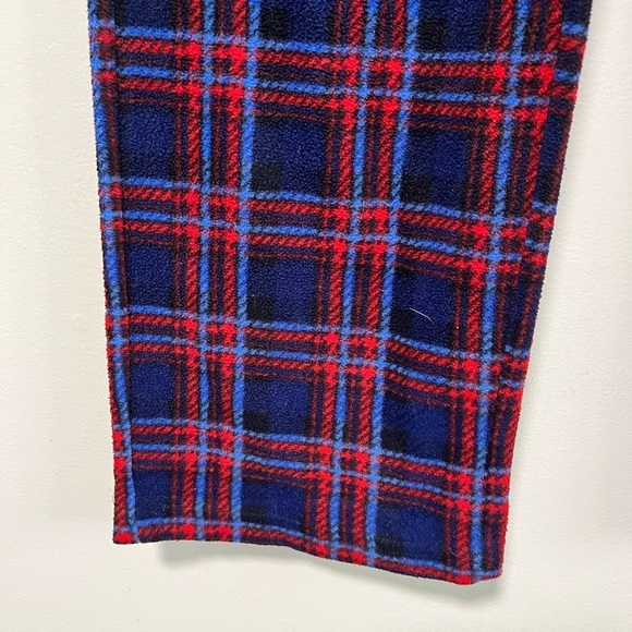 Tommy Hilfiger Sleepwear Plaid Fleece Pajama Pants Blue Red S Cozy Lounge - Picture 4 of 13